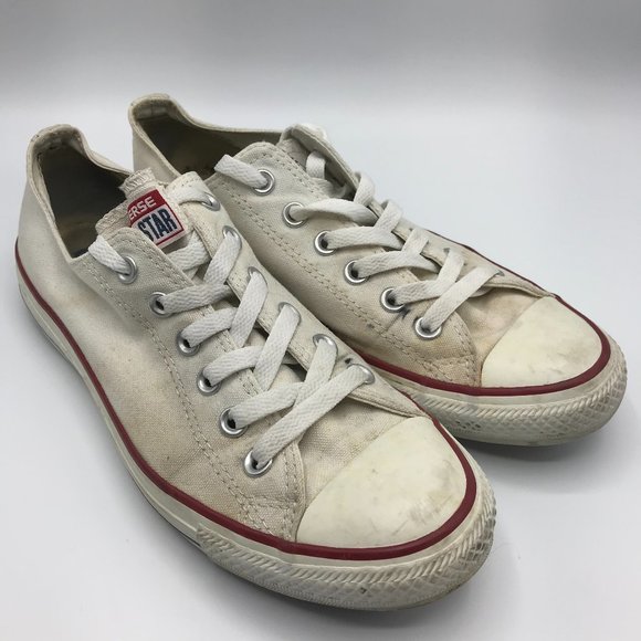 White Low-Rise Converse Sneakers